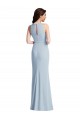 Stretch Crepe Halter Neck Trumpet Light Sky Blue Formal Dress / Bridesmaid Dress Manchester