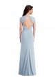 Stretch Crepe Open Back Trumpet Light Sky Blue Formal Evening Gown / Prom Dress / Bridesmaid Dress Manchester