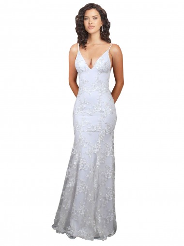 Stretch Crepe & Sequin Tulle High Neck Open Back Mermaid White Formal Evening Gown / Prom Dress / Bridesmaid Dress Manchester