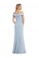 Stretch Crepe Off the Shoulder Trumpet Light Sky Blue Semi Formal Evening Dress / Prom Dress / Bridesmaid Dress Manchester