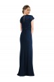 Stretch Crepe Off the Shoulder Keyhole Back Trumpet Dark Navy Formal Evening Gown / Prom Dress / Bridesmaid Dress Manchester