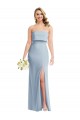 Stretch Crepe Strapless Low Back Trumpet Light Sky Blue Semi Formal Evening Dress / Prom Dress / Bridesmaid Dress Manchester