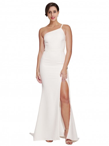 Stretch Crepe Strapless Sheath Ivory Semi Formal Evening Dress / Prom Dress / Bridesmaid Dress Manchester