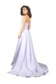 Stretch Crepe Sweetheart A-Line White Beach Wedding Dress Manchester