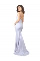 Stretch Crepe High Neck Low Back Mermaid White Beach Wedding Dress Manchester