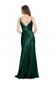 Stretch Satin High Neck V-Back Sheath Hunter Formal Evening Gown / Prom Dress / Bridesmaid Dress Manchester