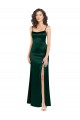 Stretch Satin Scoop Neck Open Back A-Line Hunter Formal Evening Gown / Prom Dress / Bridesmaid Dress Manchester