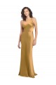 Stretch Satin One Shoulder A-Line Gold Formal Evening Gown / Prom Dress / Bridesmaid Dress Manchester
