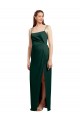 Stretch Satin Square Neck Low Back Column Hunter Formal Evening Gown / Prom Dress / Bridesmaid Dress Manchester