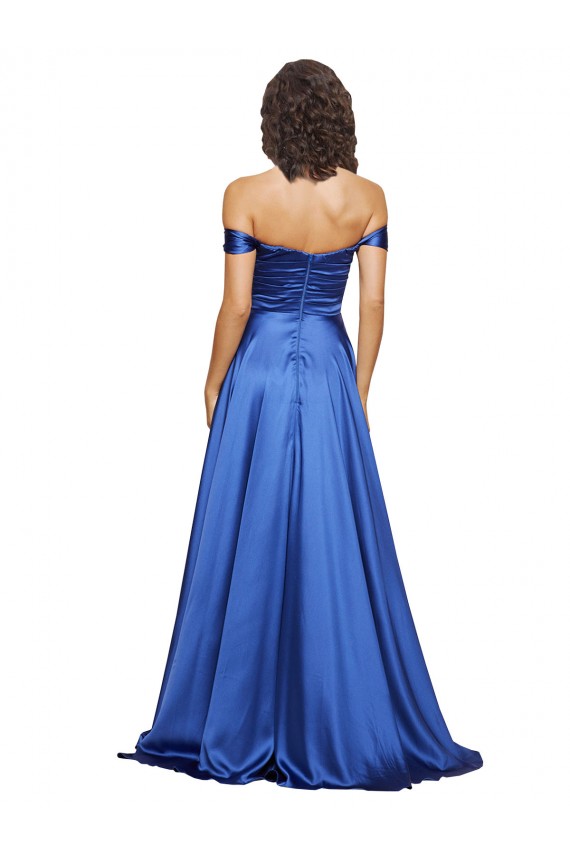 Stretch Satin Sweetheart A-Line Royal Blue Formal Evening Gown / Prom Dress / Bridesmaid Dress Manchester