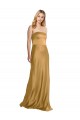 Stretch Satin Strapless A-Line Gold Formal Evening Gown / Prom Dress / Bridesmaid Dress Manchester