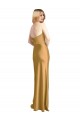 Stretch Satin Strapless A-Line Gold Formal Evening Gown / Prom Dress / Bridesmaid Dress Manchester