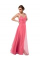 Tulle Spaghetti Straps V-Back A-Line Watermelon Bridesmaid Dress Manchester