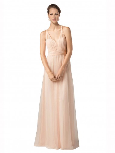 Tulle Sweetheart A-Line Nude Bridesmaid Dress / Evening Dress Manchester