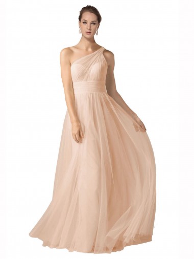 Tulle Sweetheart Keyhole Back A-Line Nude Formal Dress / Bridesmaid Dress Manchester