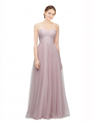 Tulle & Lace Sweetheart A-Line Light Lilac Bridesmaid Dress / Evening Dress Manchester