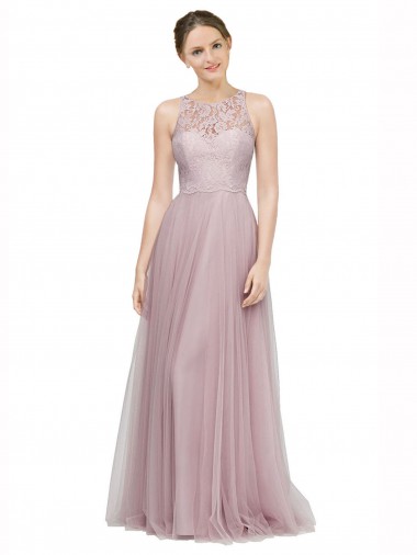 Tulle & Lace Sweetheart A-Line Light Lilac Bridesmaid Dress Manchester