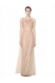 Tulle High Neck Sheath Blush Bridesmaid Dress Manchester