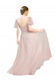 Tulle V-Neck A-Line Pink Formal Dress / Bridesmaid Dress Manchester