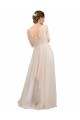 Tulle Scoop Neck Open Back A-Line Pink Semi Formal Evening Dress / Bridesmaid Dress Manchester