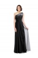 Tulle One Shoulder A-Line Black Bridesmaid Dress Manchester