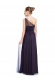 Tulle One Shoulder A-Line Black Bridesmaid Dress Manchester