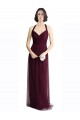 Tulle V-Neck Keyhole Back A-Line Red Bridesmaid Dress / Evening Dress Manchester