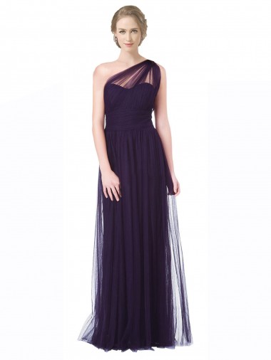 Tulle Sweetheart A-Line Plum Bridesmaid Dress Manchester