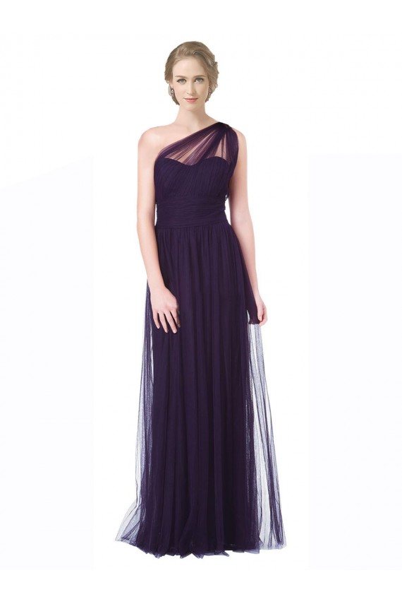 Tulle Sweetheart A-Line Plum Bridesmaid Dress Manchester