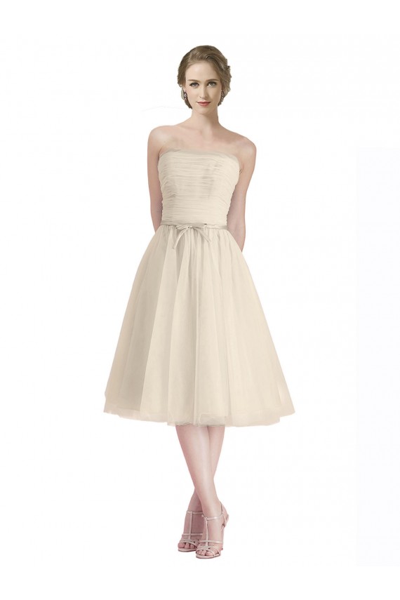 Tulle Strapless A-Line Bridesmaid Dress Manchester