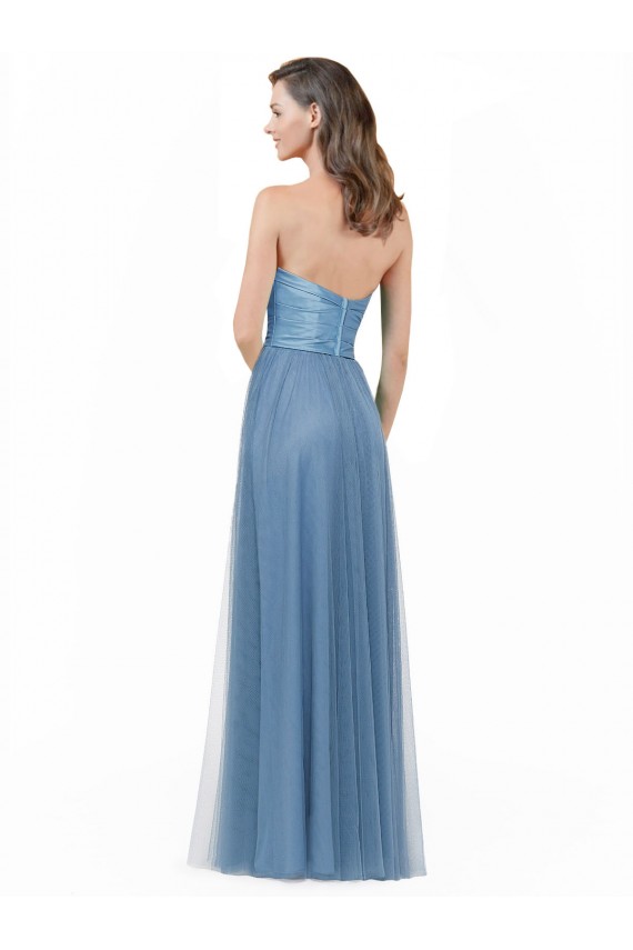 Satin & Tulle Strapless Low Back A-Line Bridesmaid Dress Manchester