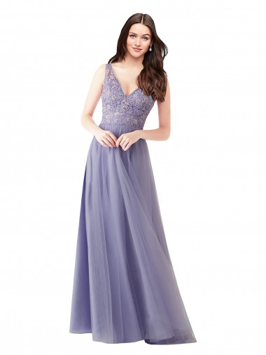 Tulle & Lace Sweetheart V-Back A-Line Formal Dress / Bridesmaid Dress Manchester