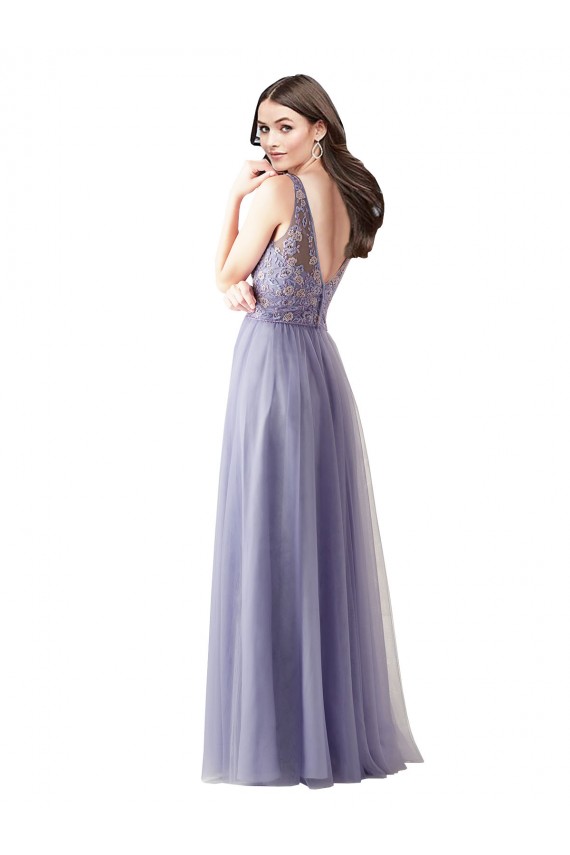 Tulle & Lace Sweetheart V-Back A-Line Formal Dress / Bridesmaid Dress Manchester