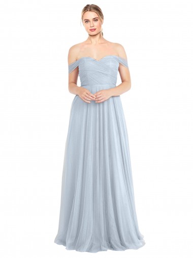 Tulle Strapless A-Line Light Sky Blue Evening Dress / Bridesmaid Dress Manchester
