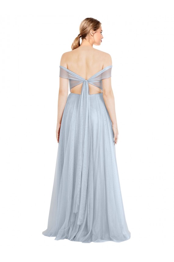 Tulle Strapless A-Line Light Sky Blue Evening Dress / Bridesmaid Dress Manchester