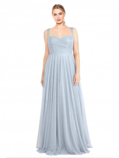 Tulle Sweetheart A-Line Light Sky Blue Evening Gown / Bridesmaid Dress Manchester