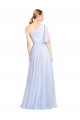 Tulle One Shoulder A-Line Light Sky Blue Bridesmaid Dress Manchester