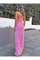 Velvet Sequin Halter Neck Sheath Prom Dress Manchester
