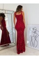 Velvet Sequin Square Neck Sheath Burgundy Prom Dress Manchester