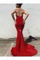 Velvet Sequin Sweetheart Mermaid Burgundy Prom Dress / Evening Gown Manchester