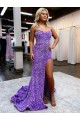 Velvet Sequin Sweetheart A-Line Lavender Homecoming Dress Manchester