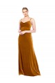 Stretch Velvet Cowl Neck A-Line Gold Prom Dress / Bridesmaid Dress Manchester