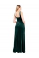 Stretch Velvet Square Neck A-Line Dark Green Prom Dress / Bridesmaid Dress Manchester