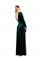 Stretch Velvet V-Neck Open Back A-Line Dark Green Black Tie Prom Dress / Bridesmaid Dress Manchester