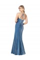 Stretch Velvet Jewel Neck Open Back Sheath Black Formal Evening Gown / Prom Dress / Bridesmaid Dress Manchester