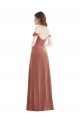 Stretch Velvet Off the Shoulder A-Line Cinnamon Rose Semi Formal Evening Dress / Prom Dress / Bridesmaid Dress Manchester
