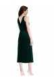 Stretch Velvet Cowl Neck V-Back Sheath Dark Green Evening Gown / Prom Dress / Bridesmaid Dress Manchester