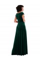 Stretch Velvet Cowl Neck A-Line Dark Green Black Tie Evening Gown / Prom Dress / Bridesmaid Dress Manchester