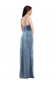 Stretch Velvet Sweetheart Low Back Trumpet Dusty Blue Formal Evening Gown / Prom Dress / Bridesmaid Dress Manchester