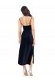 Stretch Velvet Cowl Neck Low Back Column Dark Navy Formal Evening Gown / Prom Dress / Bridesmaid Dress Manchester